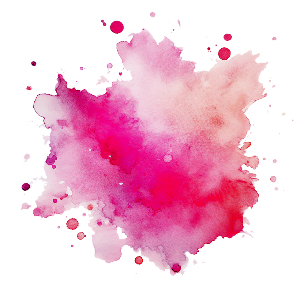 AI generated An isolated pink ink stain on a clear backdrop png