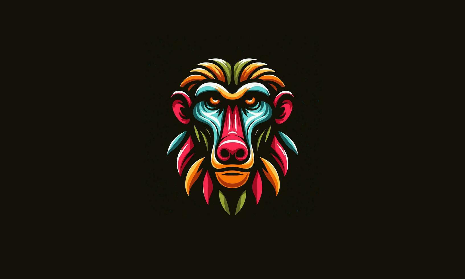 head baboon clown vector illustration mascot design