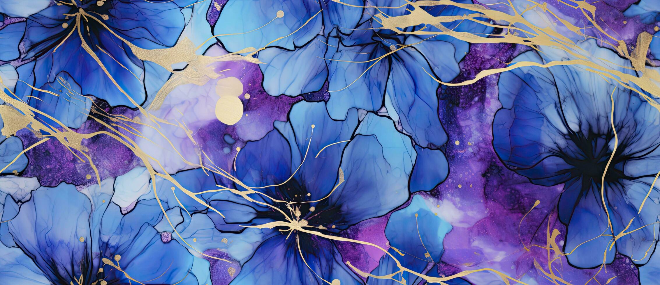 AI generated Seamless botanical pattern flowers illustration wallpaper background design photo