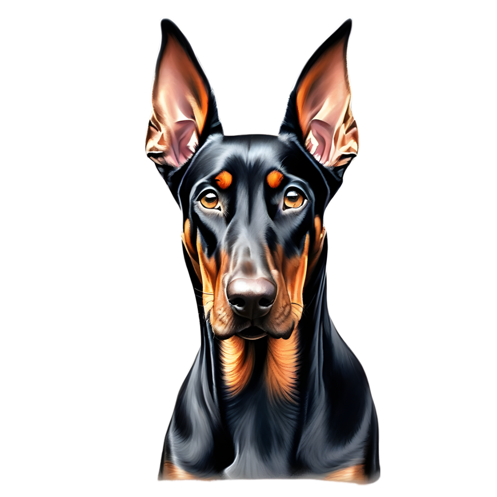 ai genererad Färg penna skiss av en doberman pinscher. ai-genererad. png