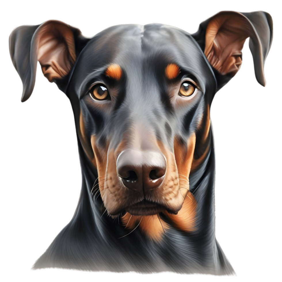 AI generated Color pencil sketch of a Doberman Pinscher. Ai-generated. png