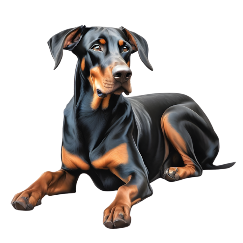 ai-generated-color-pencil-sketch-of-a-doberman-pinscher-ai-generated