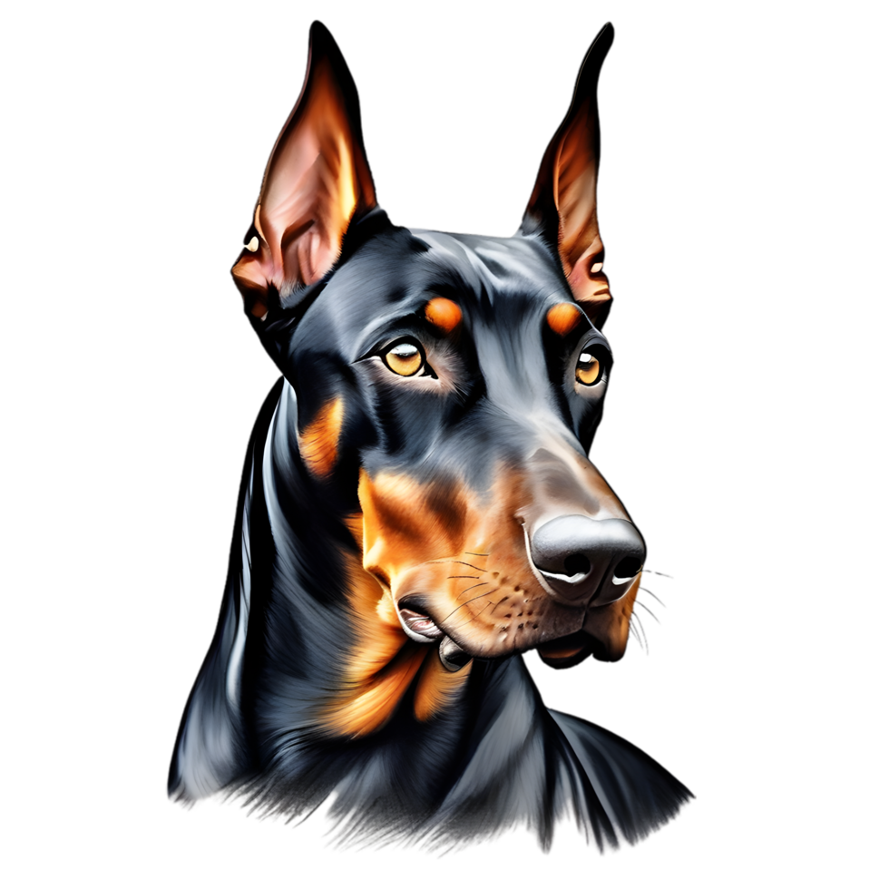 ai-generated-color-pencil-sketch-of-a-doberman-pinscher-ai-generated