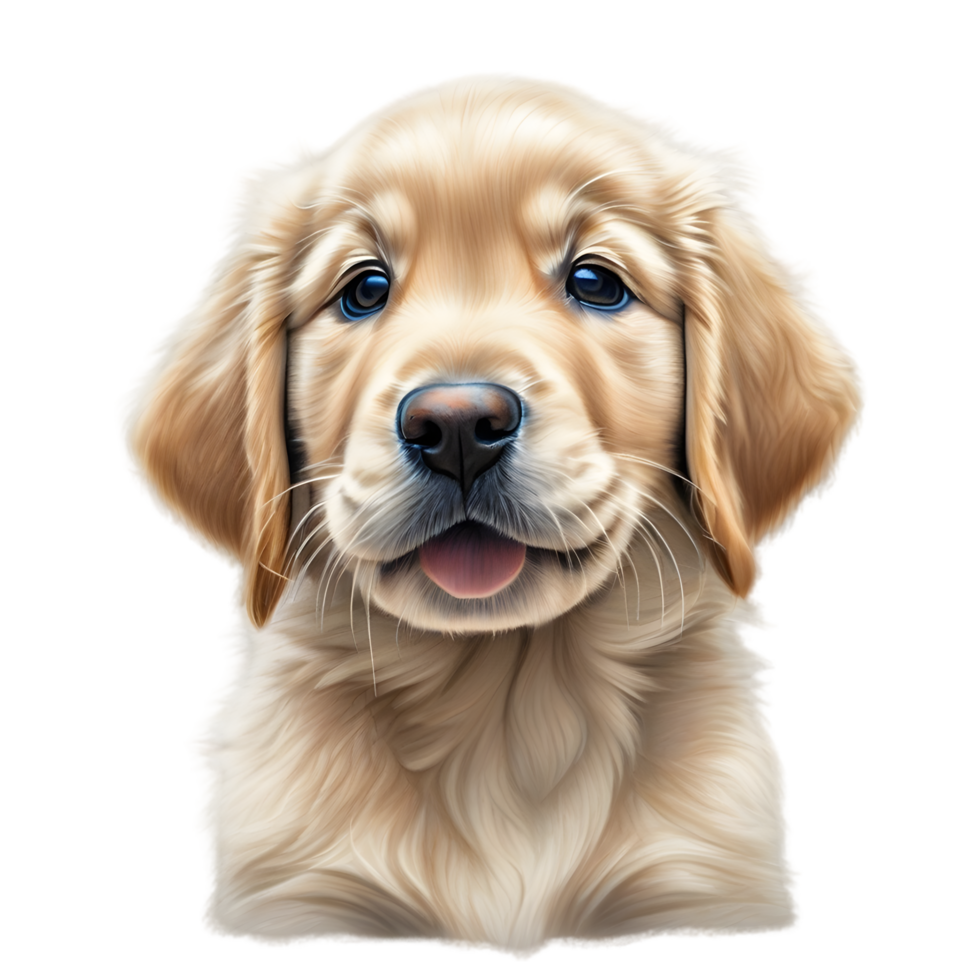 AI generated Color pencil sketch of a Golden Retriever. Ai-generated. png