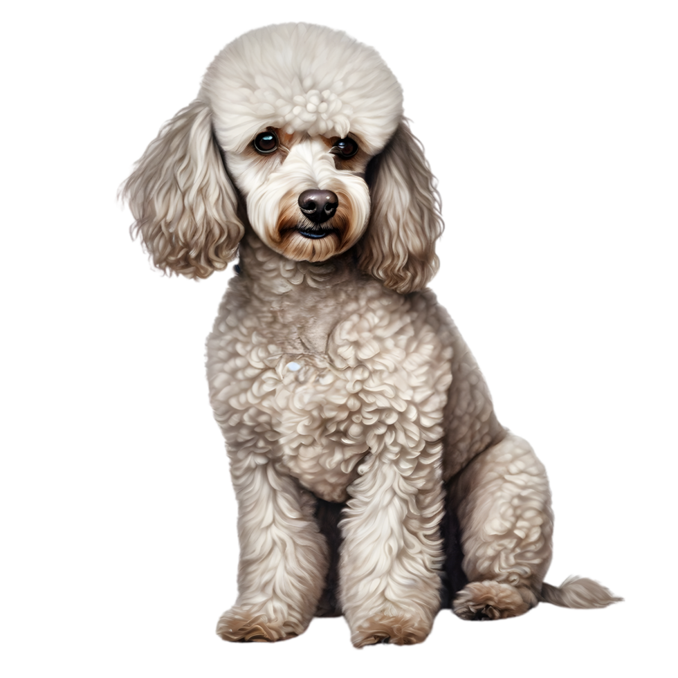 AI generated Color pencil sketch of a Poodle. Ai-generated. png