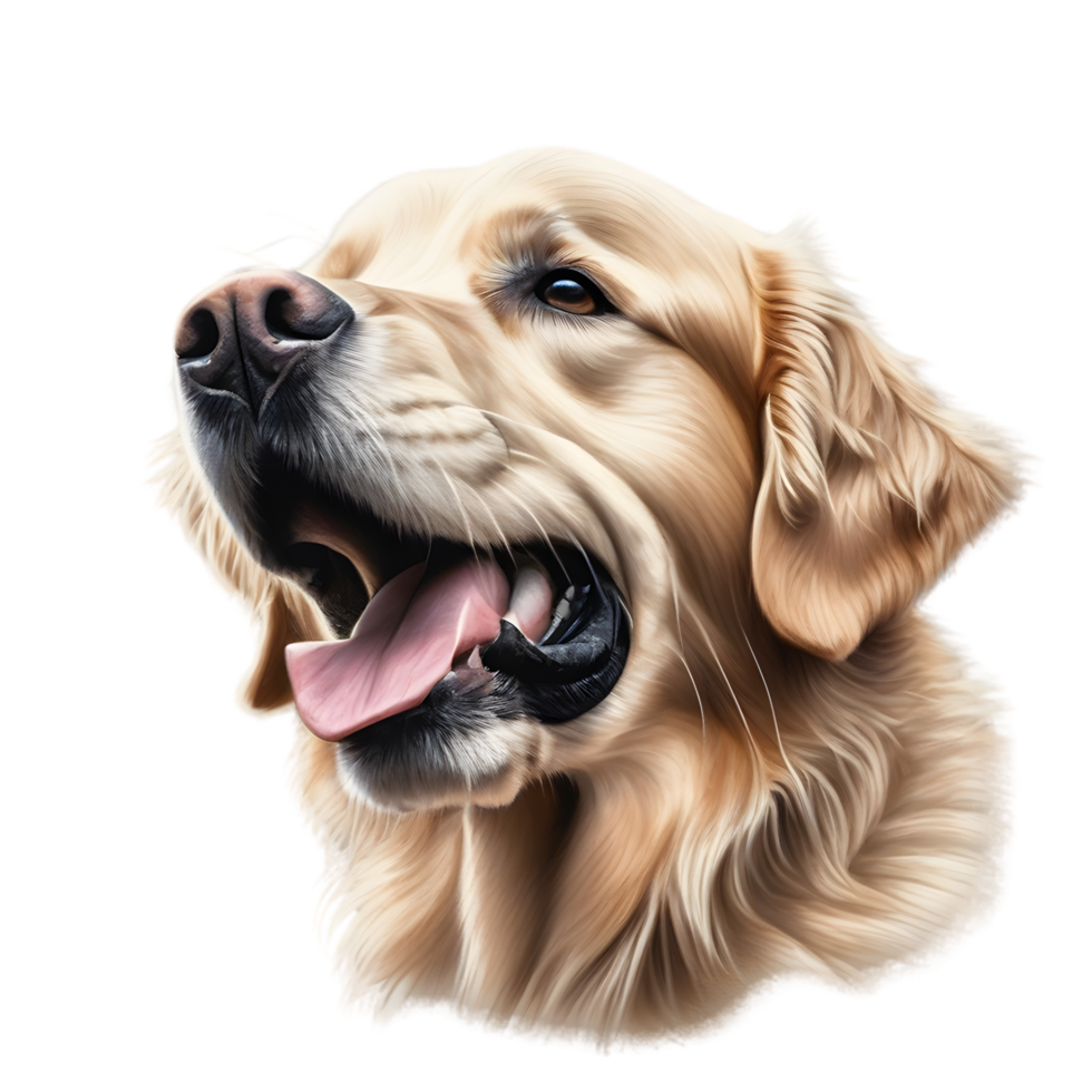 AI generated Color pencil sketch of a Golden Retriever. Ai-generated. png