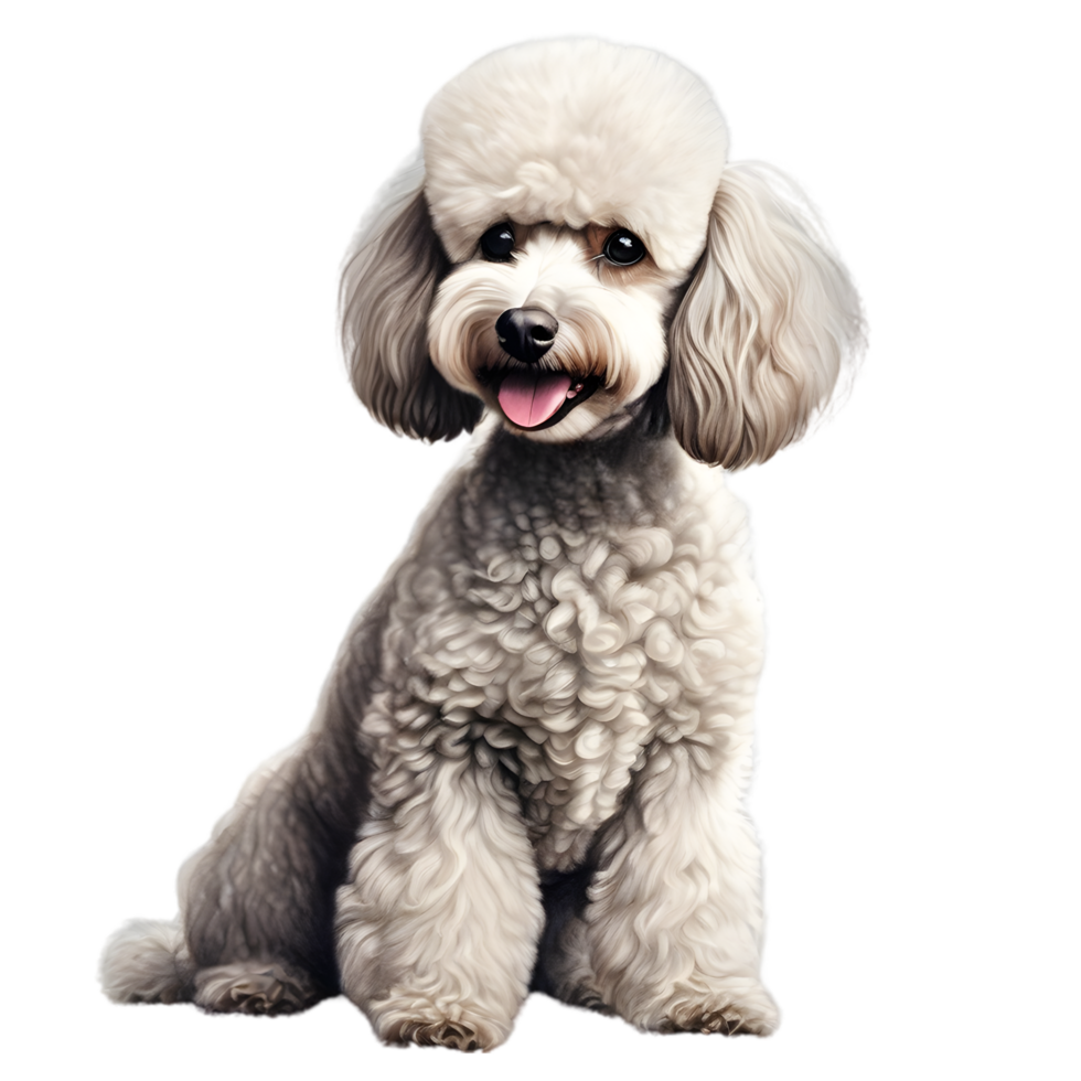 AI generated Color pencil sketch of a Poodle. Ai-generated. png