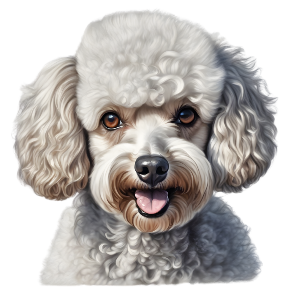 AI generated Color pencil sketch of a Poodle. Ai-generated. png