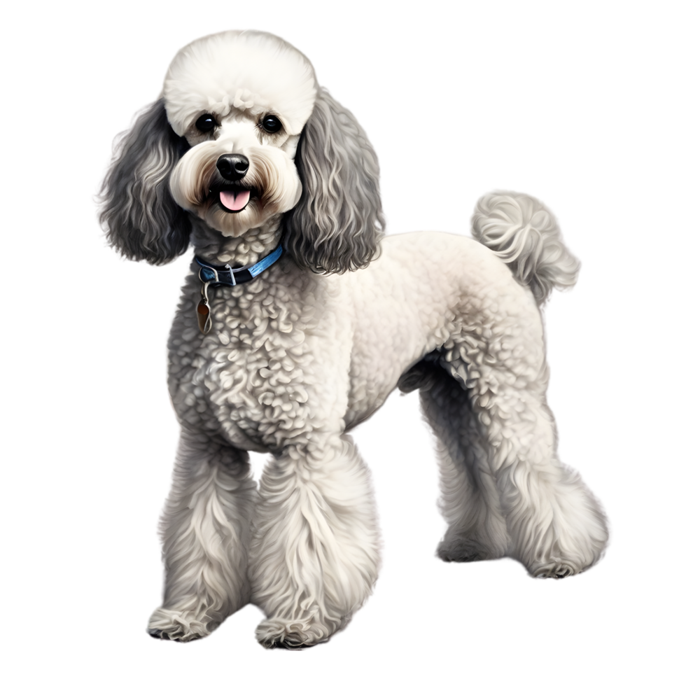AI generated Color pencil sketch of a Poodle. Ai-generated. png