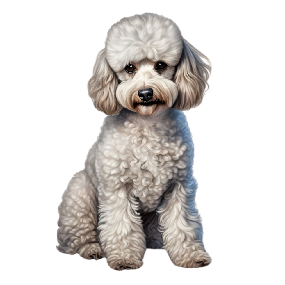 AI generated Color pencil sketch of a Poodle. Ai-generated. png