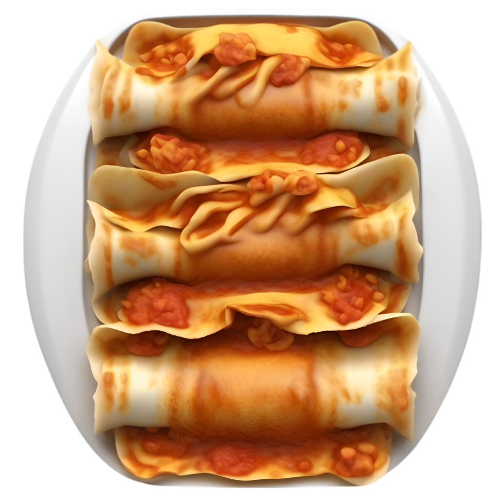 AI generated Close-up image of Enchiladas food clipart. Ai-Generated. png