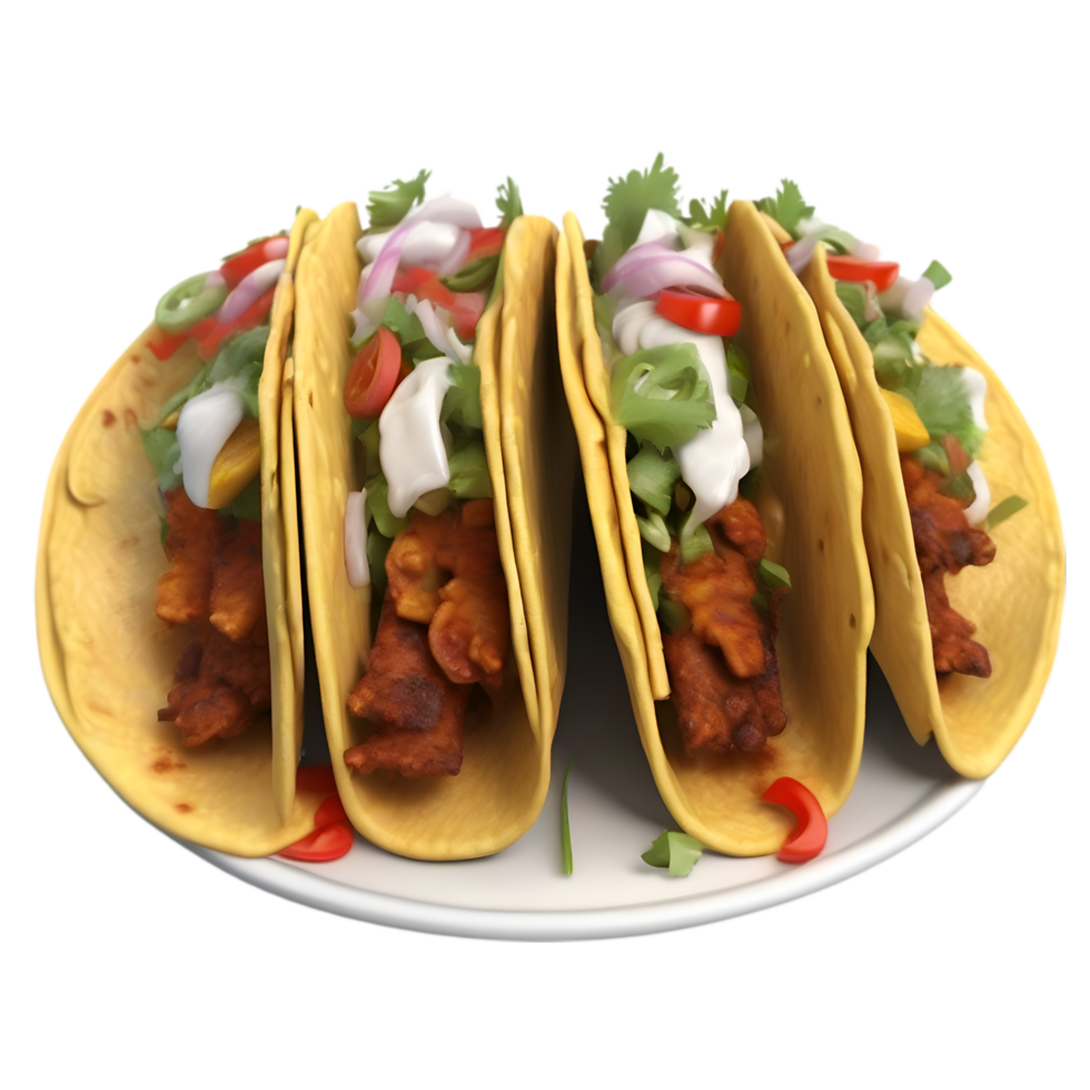 ai genererad närbild bild av tacos al pastor mat ClipArt. ai-genererad. png