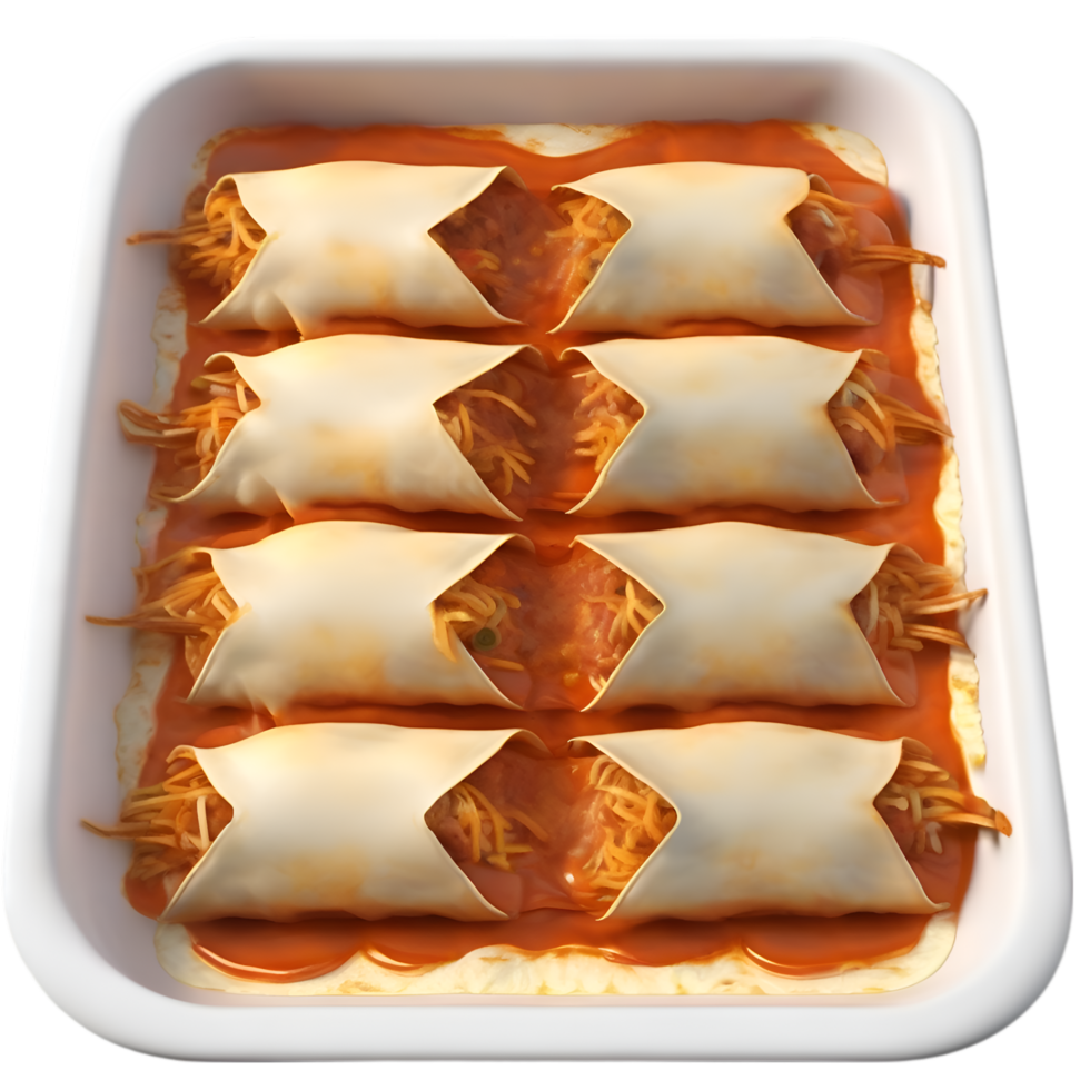AI generated Close-up image of Enchiladas food clipart. Ai-Generated. png