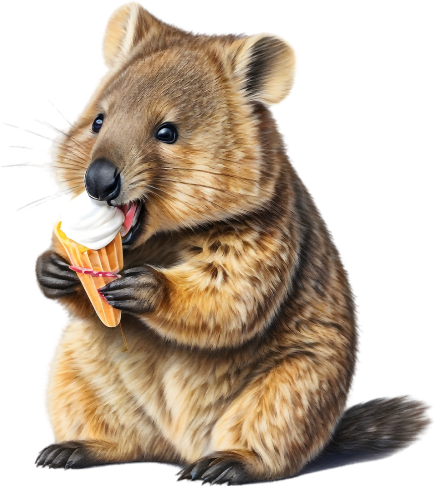 AI generated A close-up image of a Quokka. Ai-Generated. png