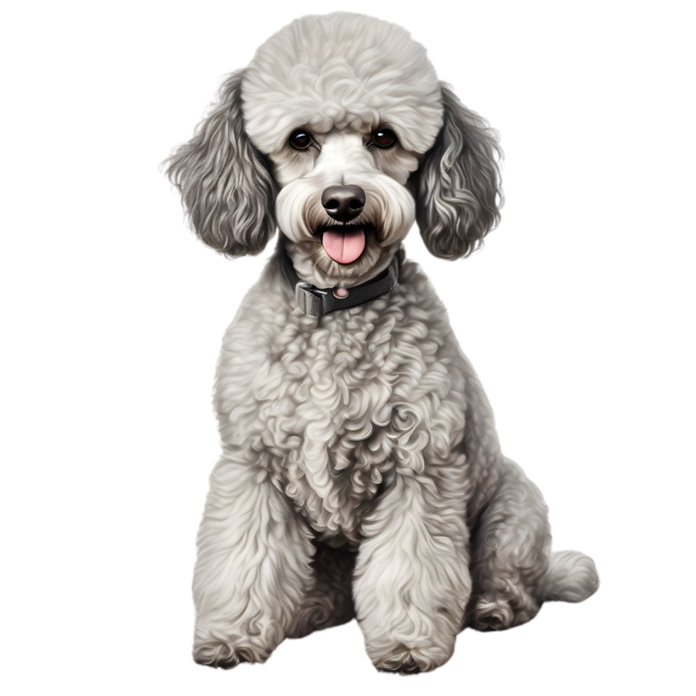 AI generated Color pencil sketch of a Poodle. Ai-generated. png