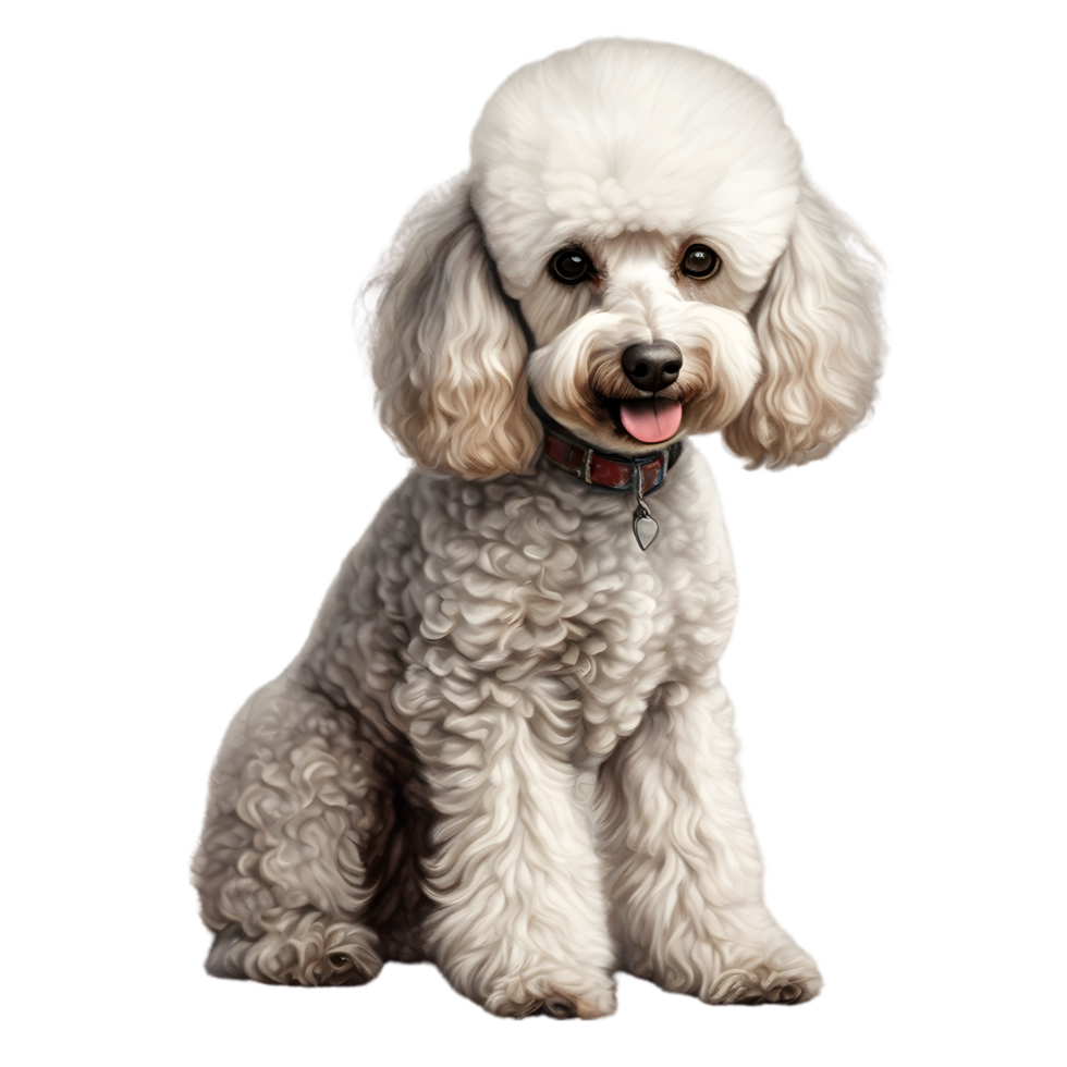 AI generated Color pencil sketch of a Poodle. Ai-generated. png