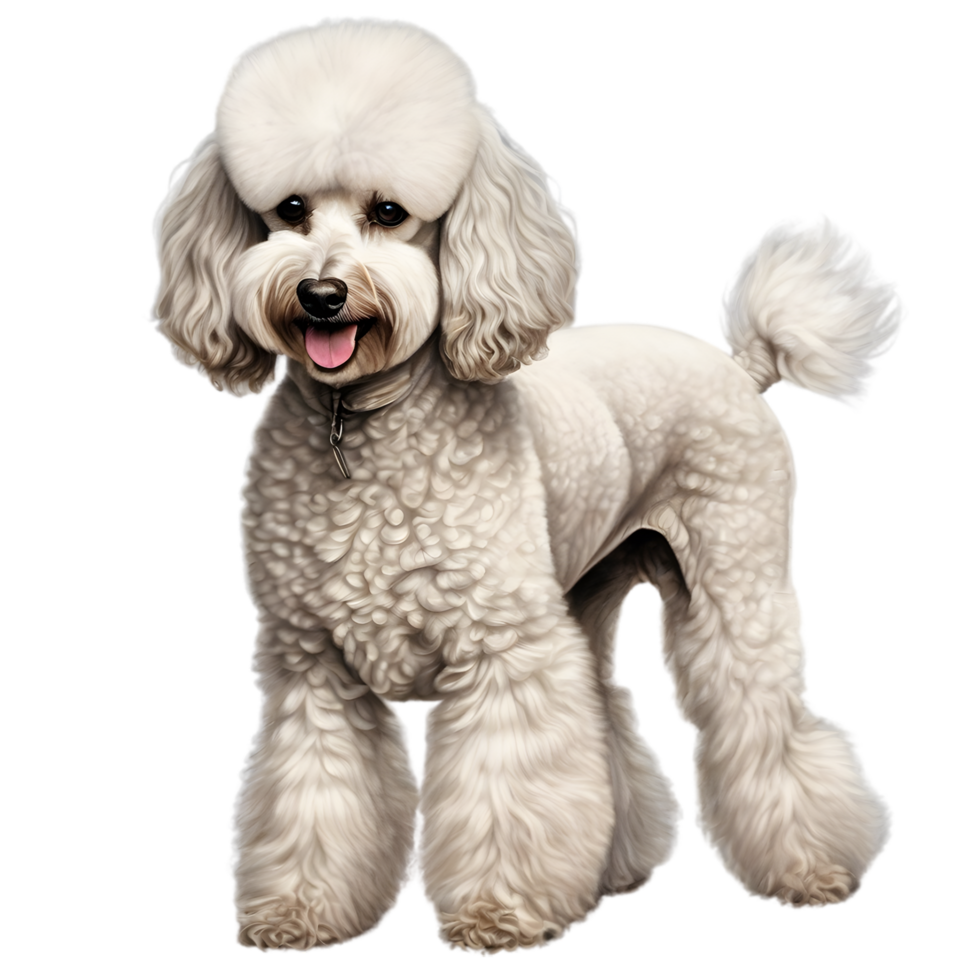 AI generated Color pencil sketch of a Poodle. Ai-generated. png