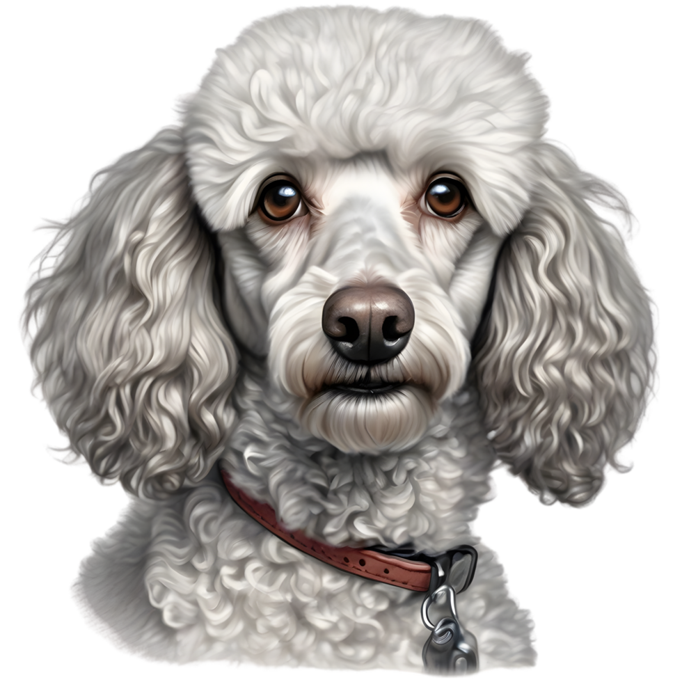 AI generated Color pencil sketch of a Poodle. Ai-generated. png