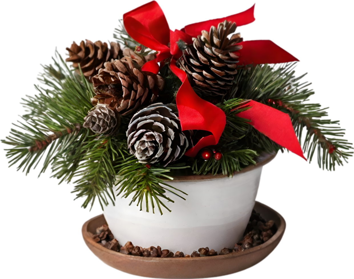 AI generated An image of pine cones and holly branches. Ai-generated. png