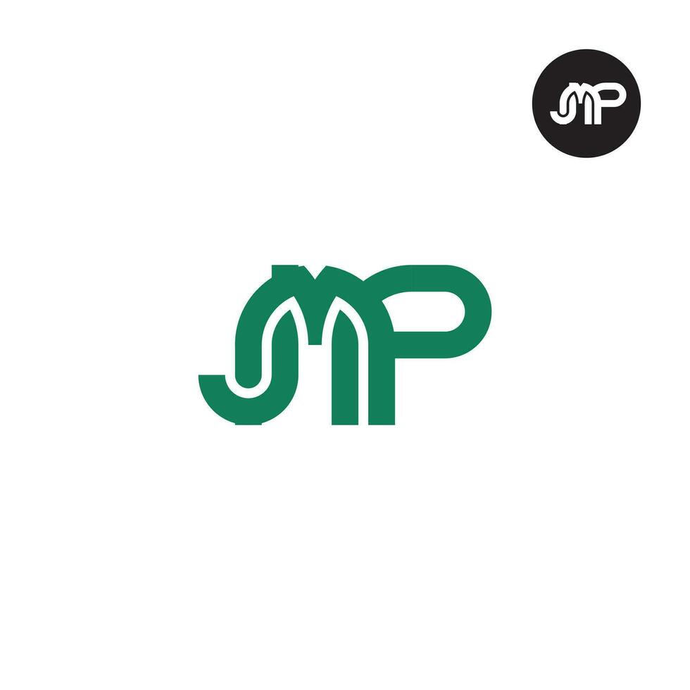 Letter JMP Monogram Logo Design vector