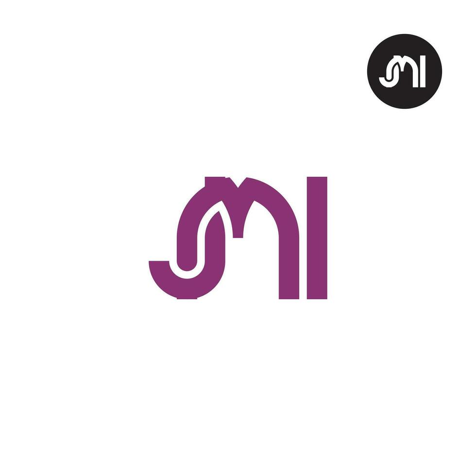 Letter JMI Monogram Logo Design vector