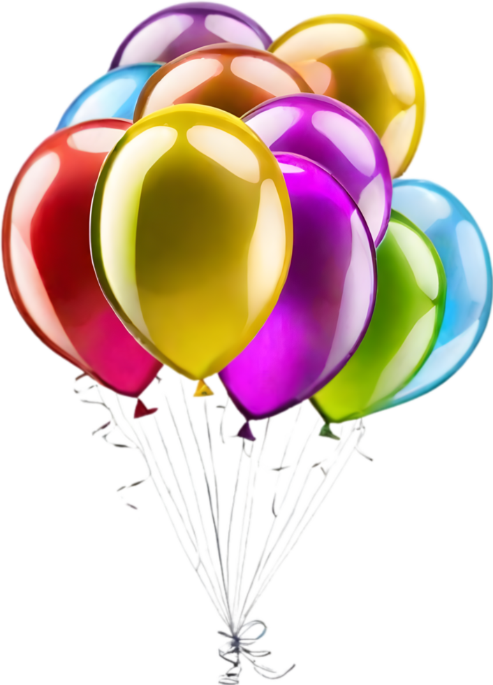 AI generated Image of the New Year balloons. Ai-generated. png