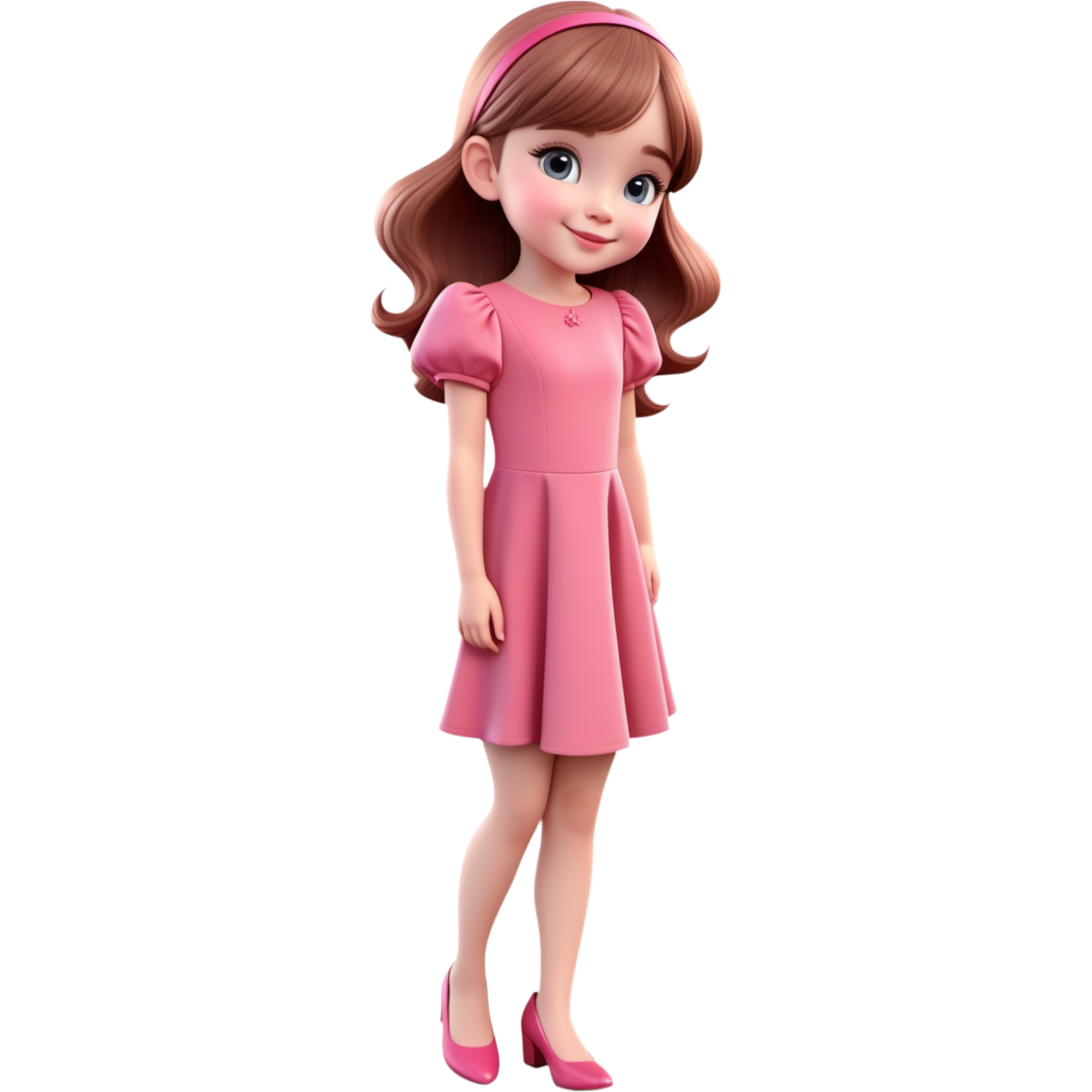 AI Generated Cute Girl With Pink Dress AI Generative 35593774 PNG ai-generated-cute-girl-with-pink-dress-ai-generative-35593774-png