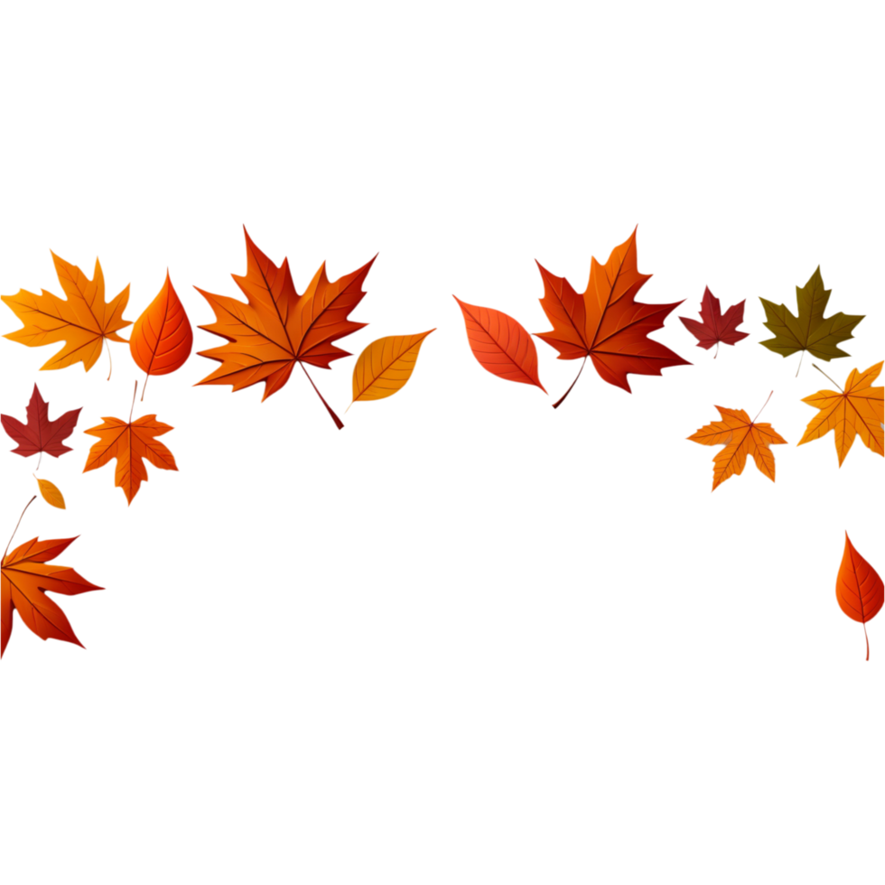 AI generated Autumn with beautiful leaves. AI Generative png