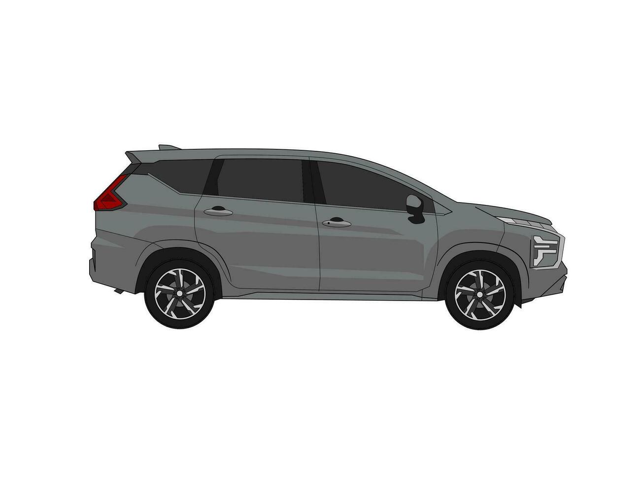 moderno mpv coche con aislado blanco antecedentes. gratis vector