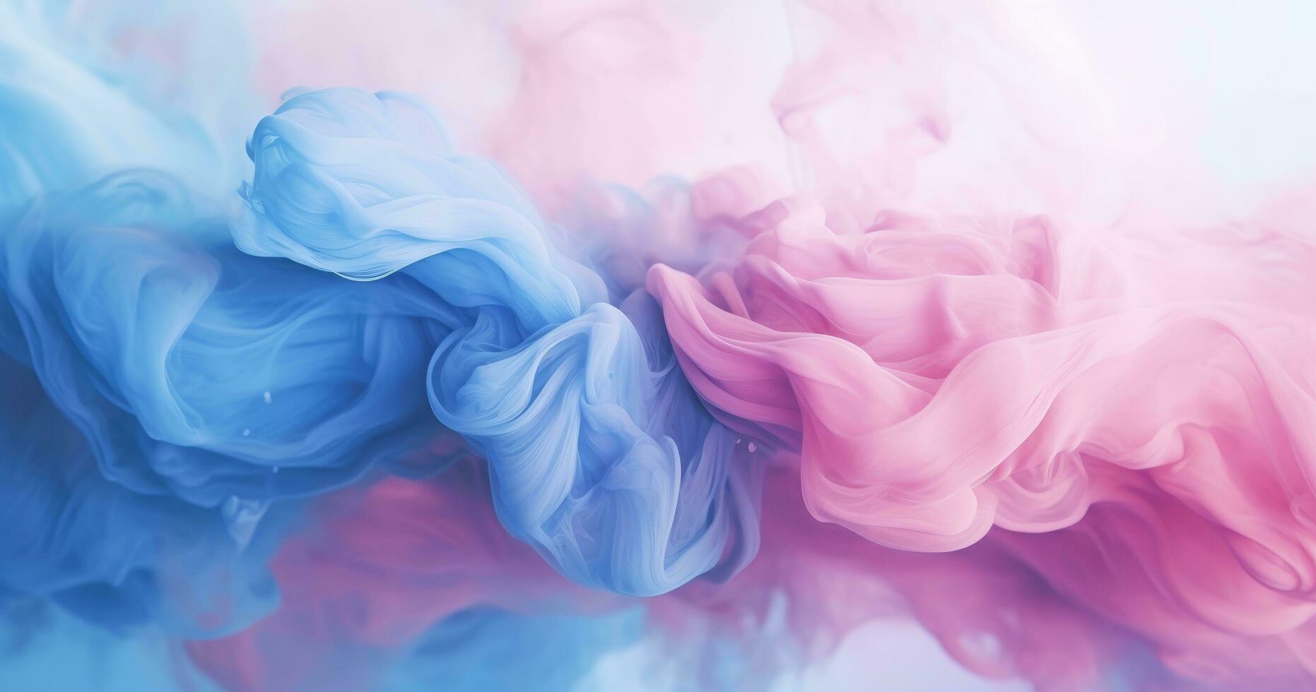 AI generated a blue and pink background with a cloud of powder photo
