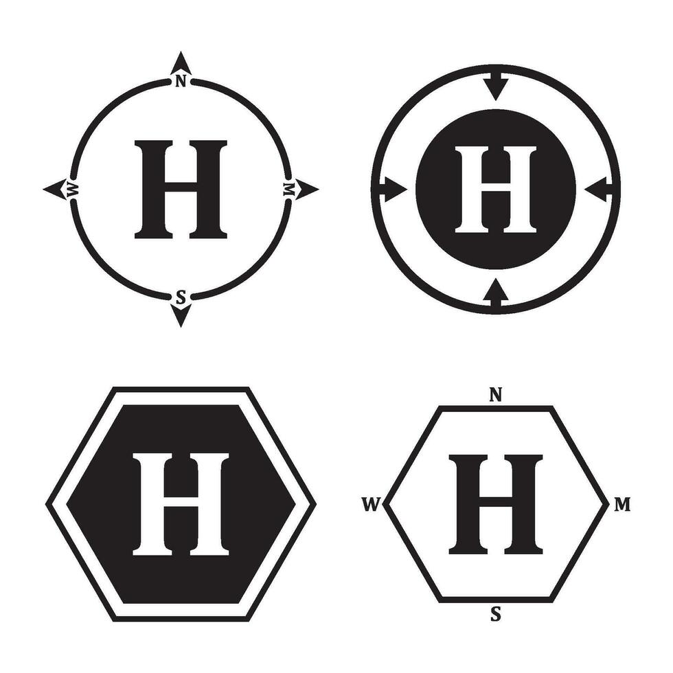 Helicopter Landing Pad icon vector