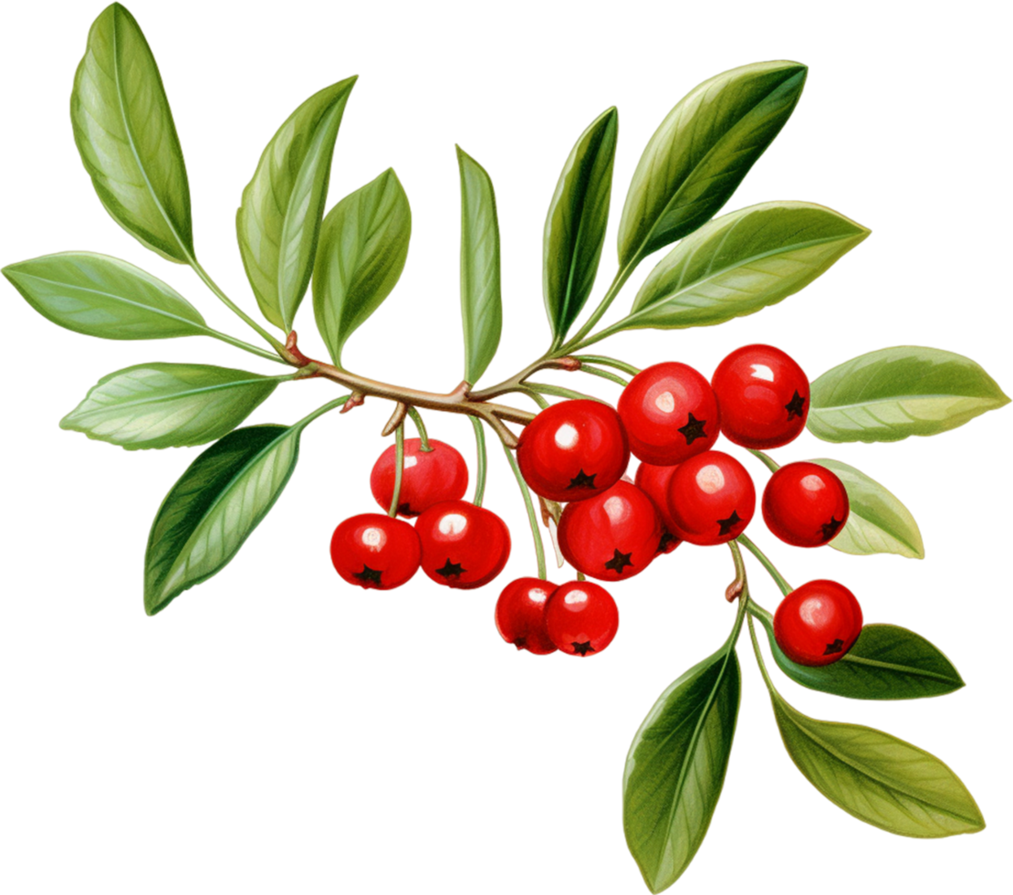 AI generated cranberries cranberry berries fruit food png