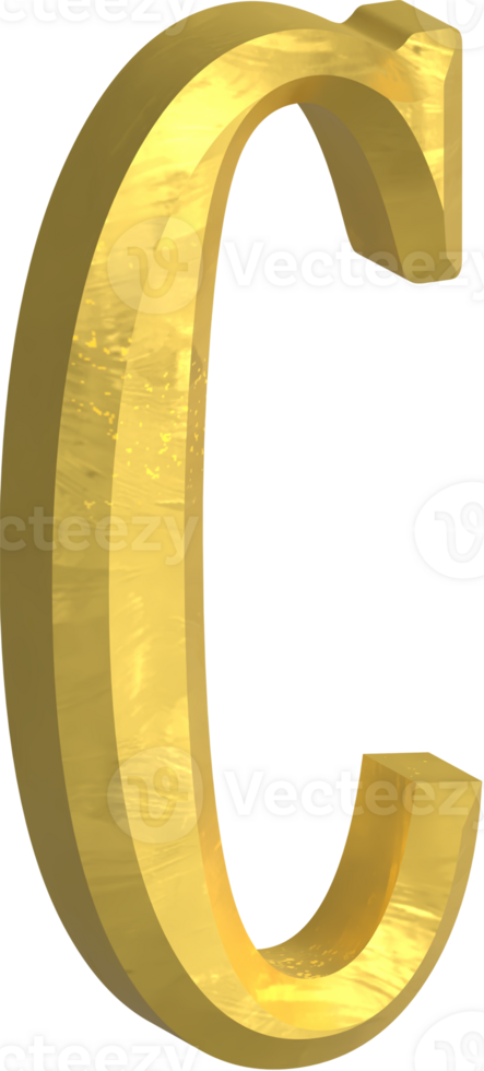 Golden letter illustration png