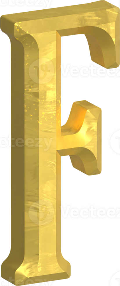 Golden letter illustration png
