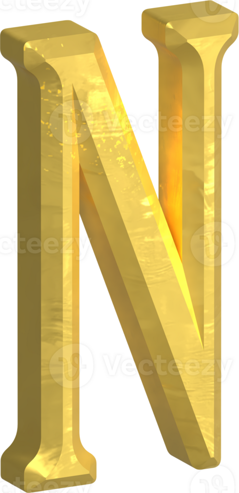 Golden letter illustration png