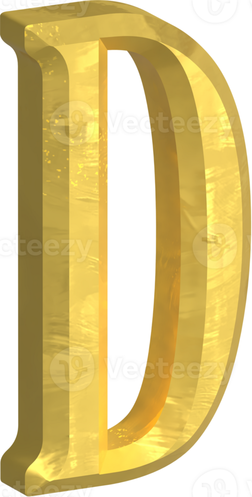 Golden letter illustration png