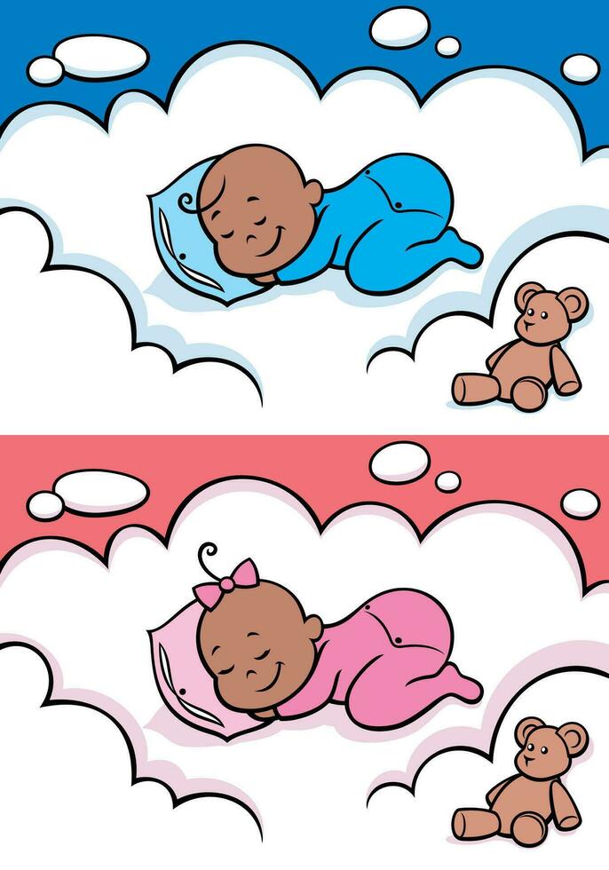 Sleeping Baby Black vector
