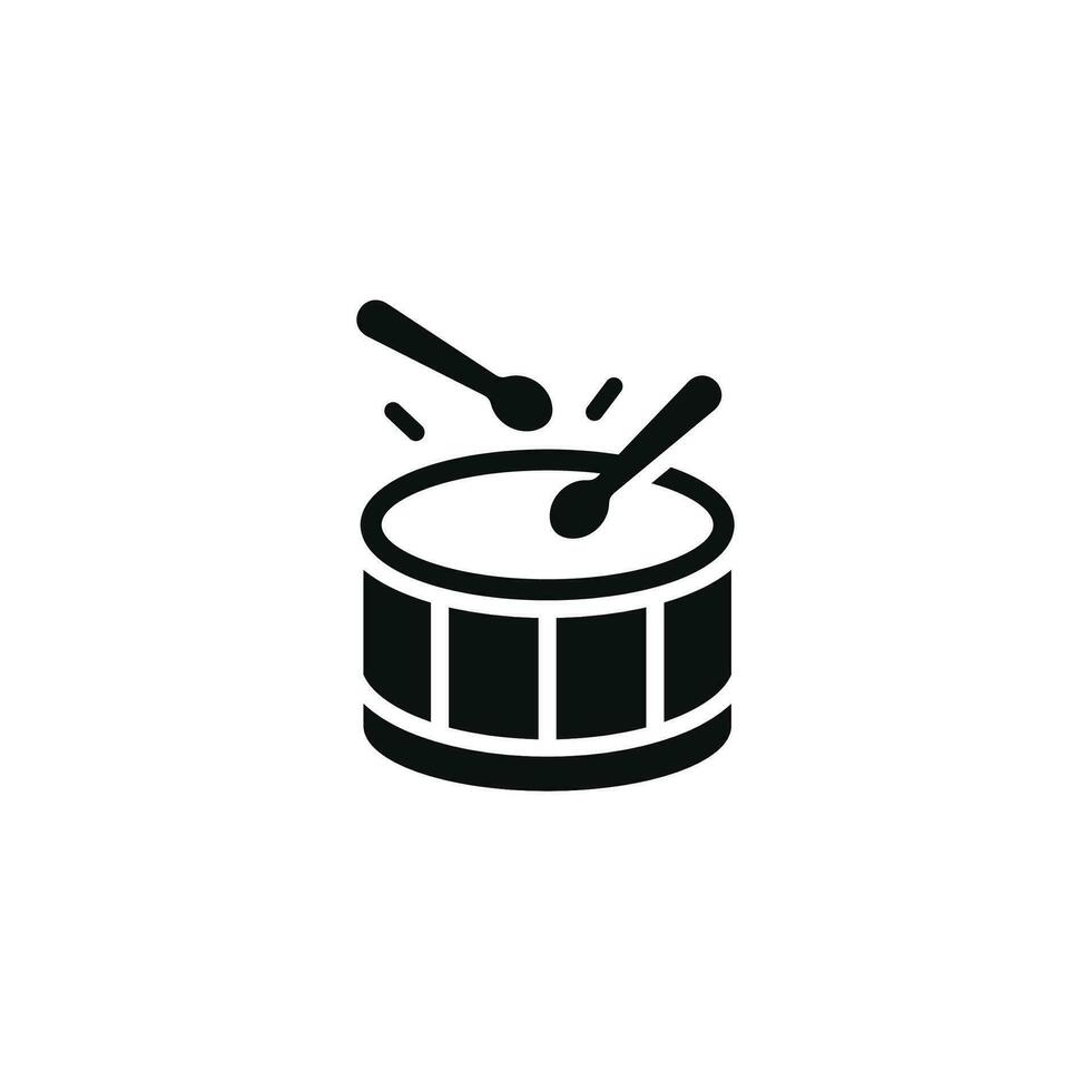 Drum icon isolated on white background vector