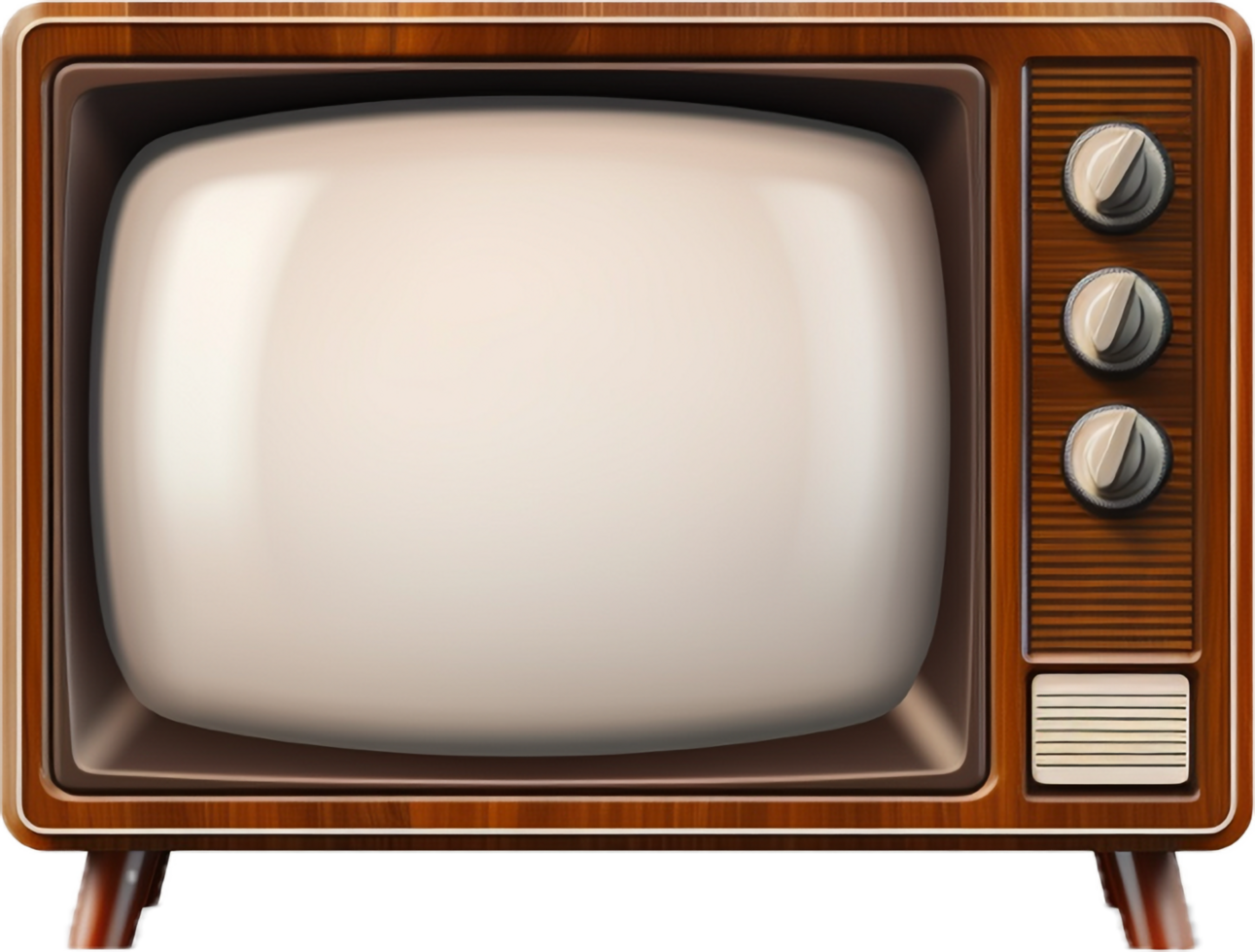 AI generated retro old television png