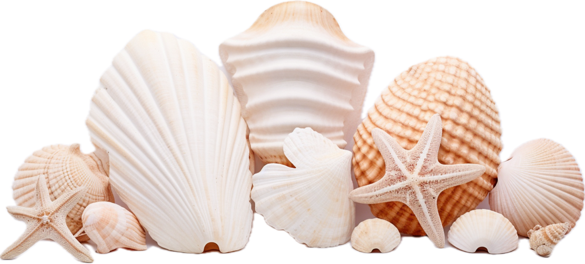 AI generated sea shells png