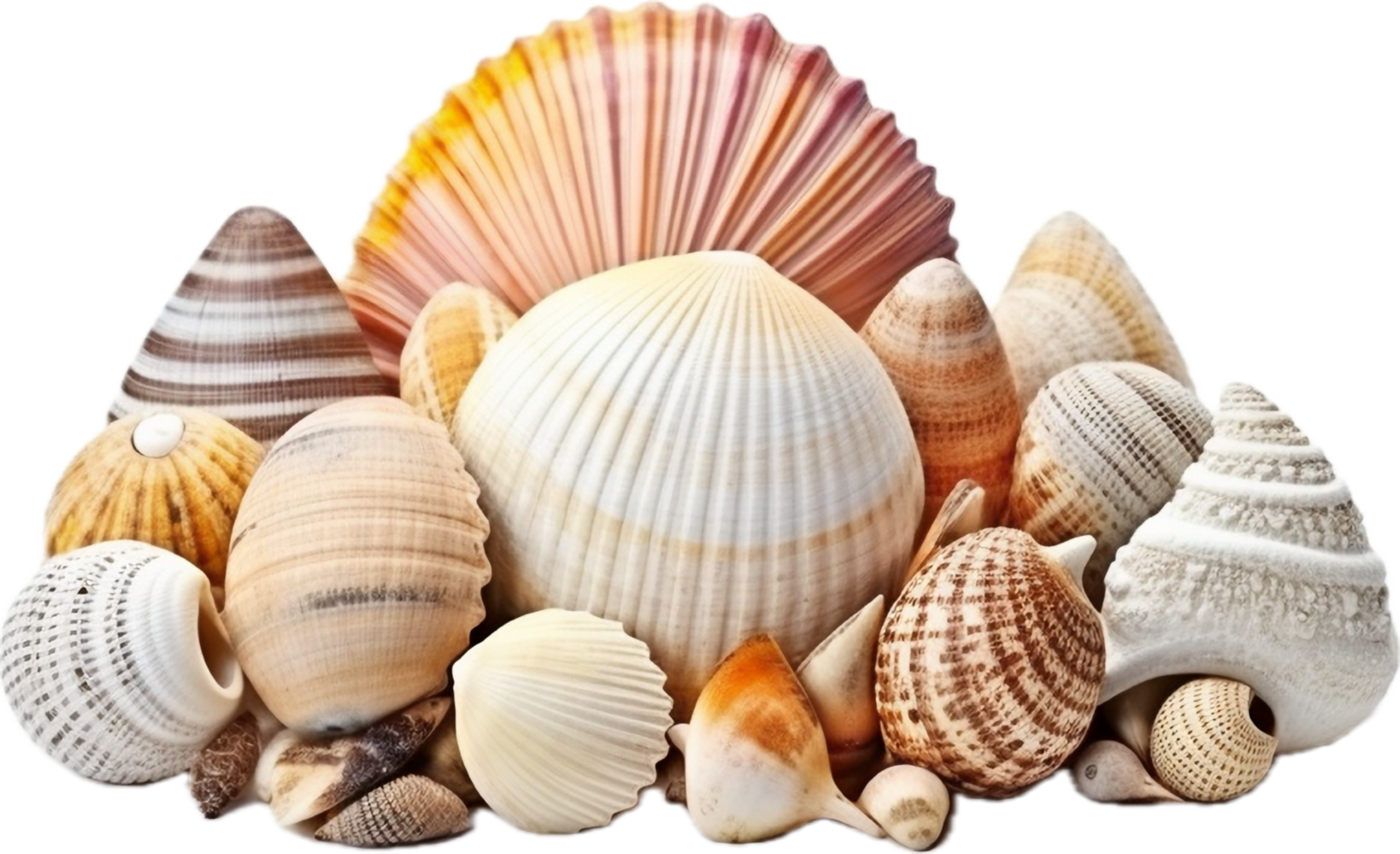 AI generated sea shells png