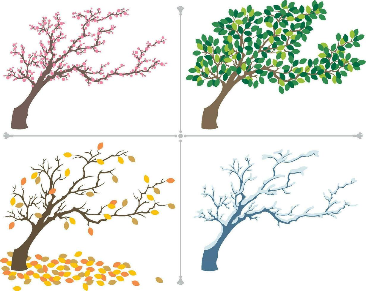 Seasons Concept Set vector