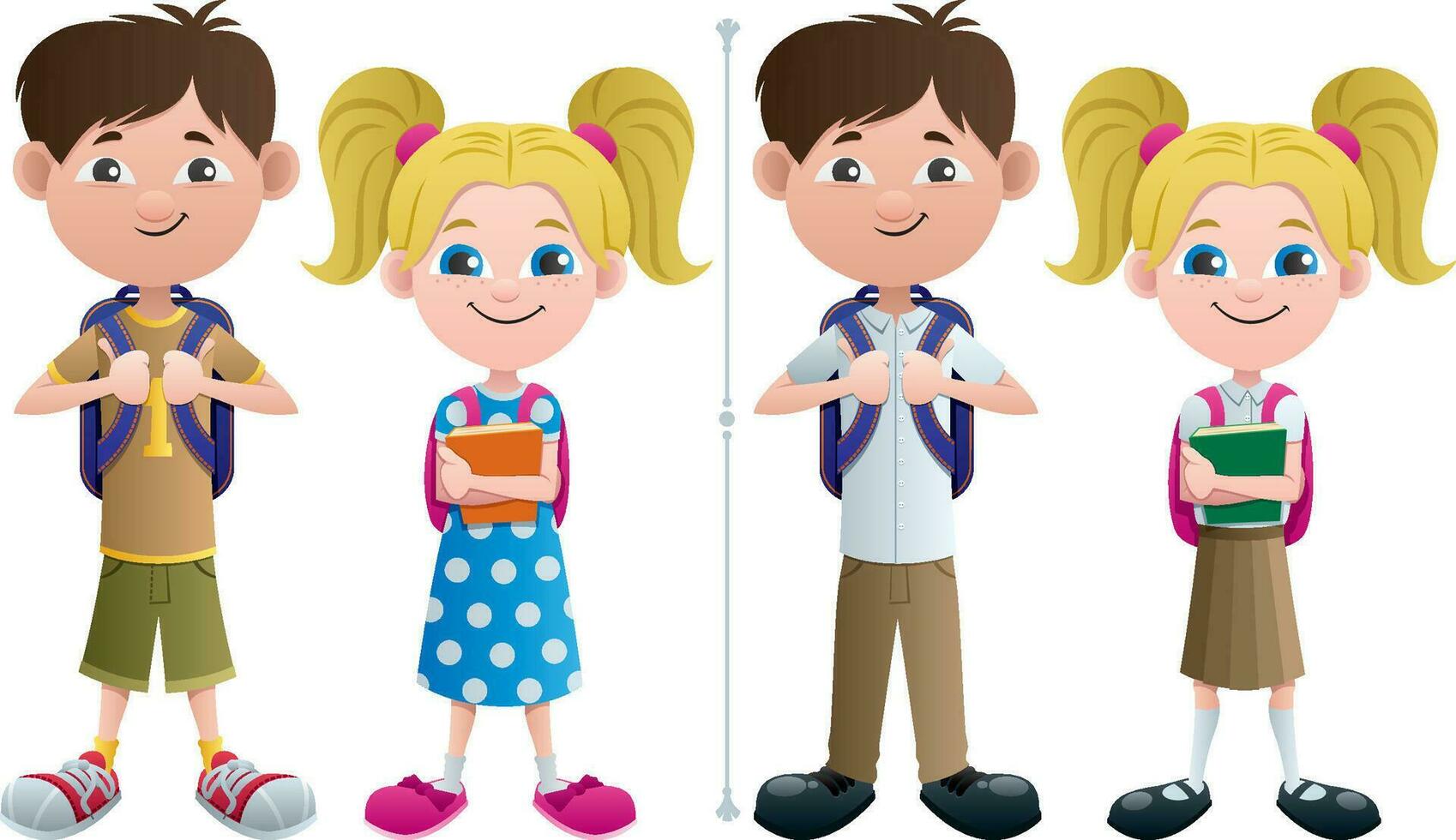 Students on White vector