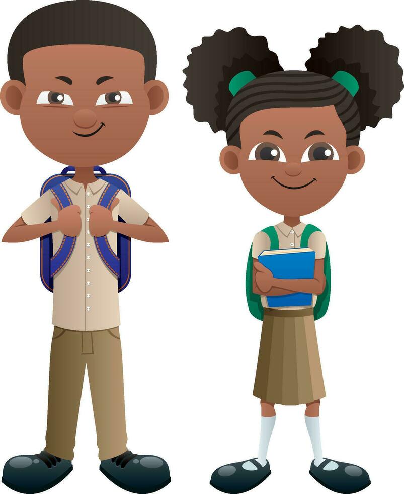 Students Black on White vector