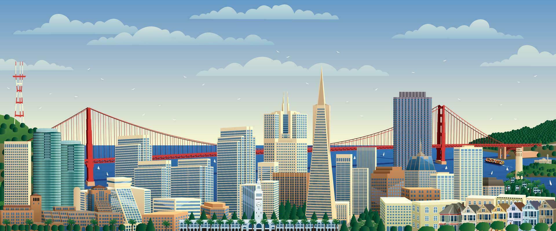 San Francisco Skyline vector