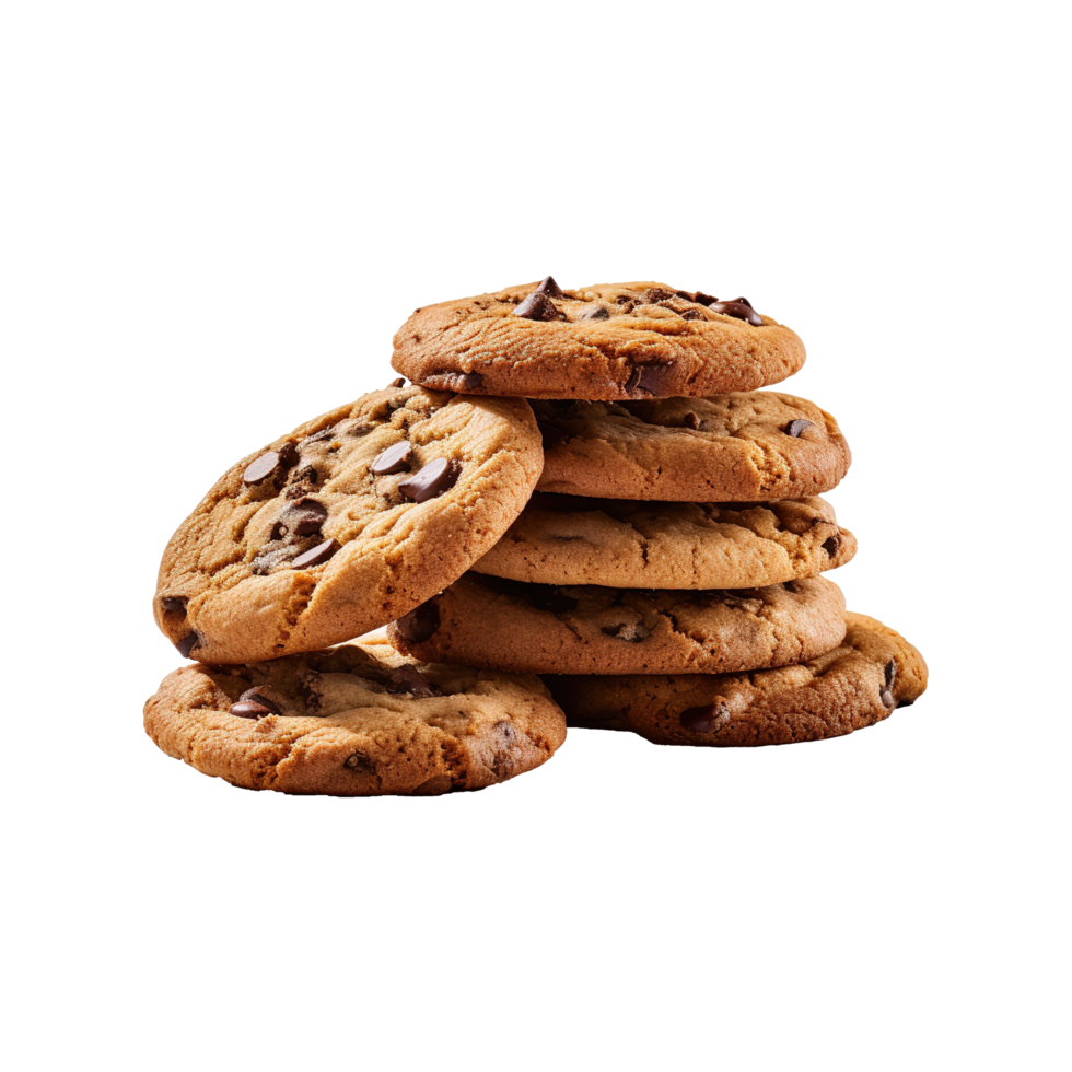 AI generated Choco chips on transparent background png