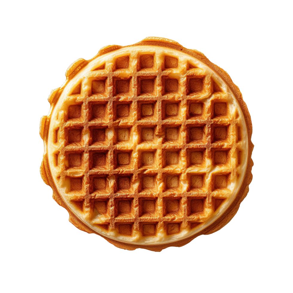 AI generated Fresh waffles on transparent background png