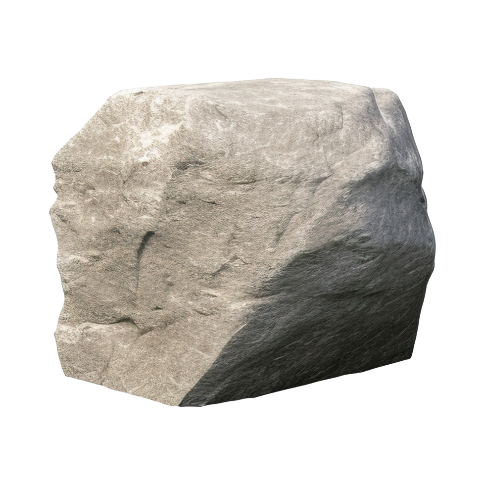 AI generated big rock stones on transparent background png