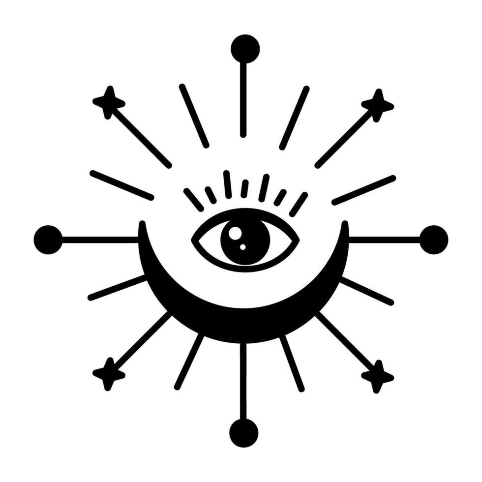 Astrology Magic Line Icon vector