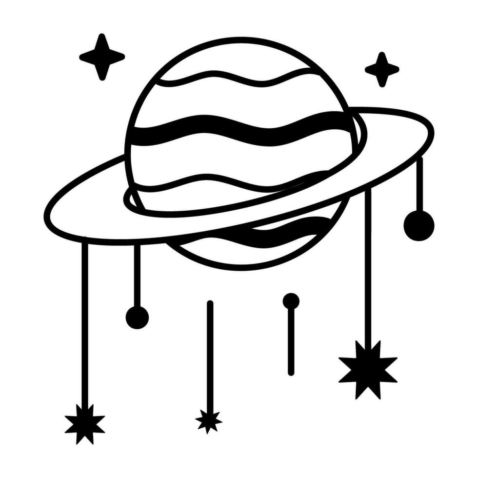 Astrology Linear Icon vector